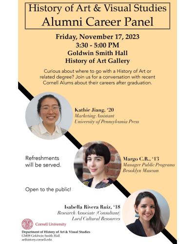 History of Art Alumni Career Panel, 11/17/23