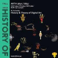 Poster for ARTH 3650 with artwork by Jill Scott