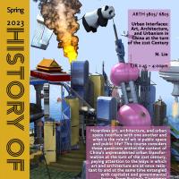 class poster, all text in body of article, image of brightly colored computer generated buildings, Fei, Renminbi City