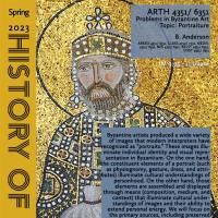 class poster, all text in body of article, image man with crown in golden mosaic, Hagia Sophia, Istanbul