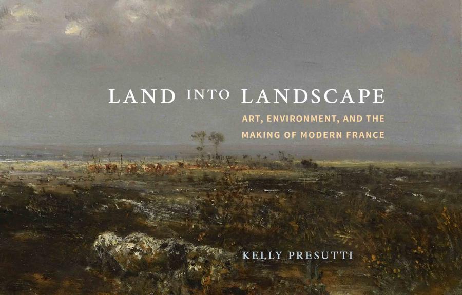 Jacket cover for Kelly Presutti's book, Land into Landscape 