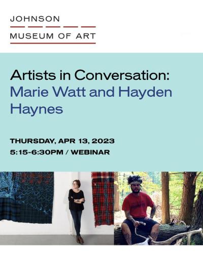 Poster announding event Artist Conversation