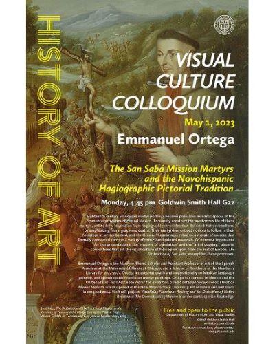 Poster for Visual Culture Coloquium with Ortega