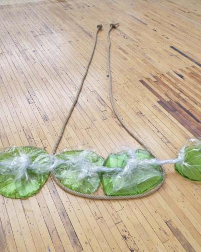 Senga Nengudi, Water Composition (green), 1970. © Senga Nengudi. Photo: Thomas Barratt