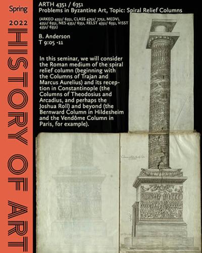 poster for ARTH 4351, all text in body of article, image of column